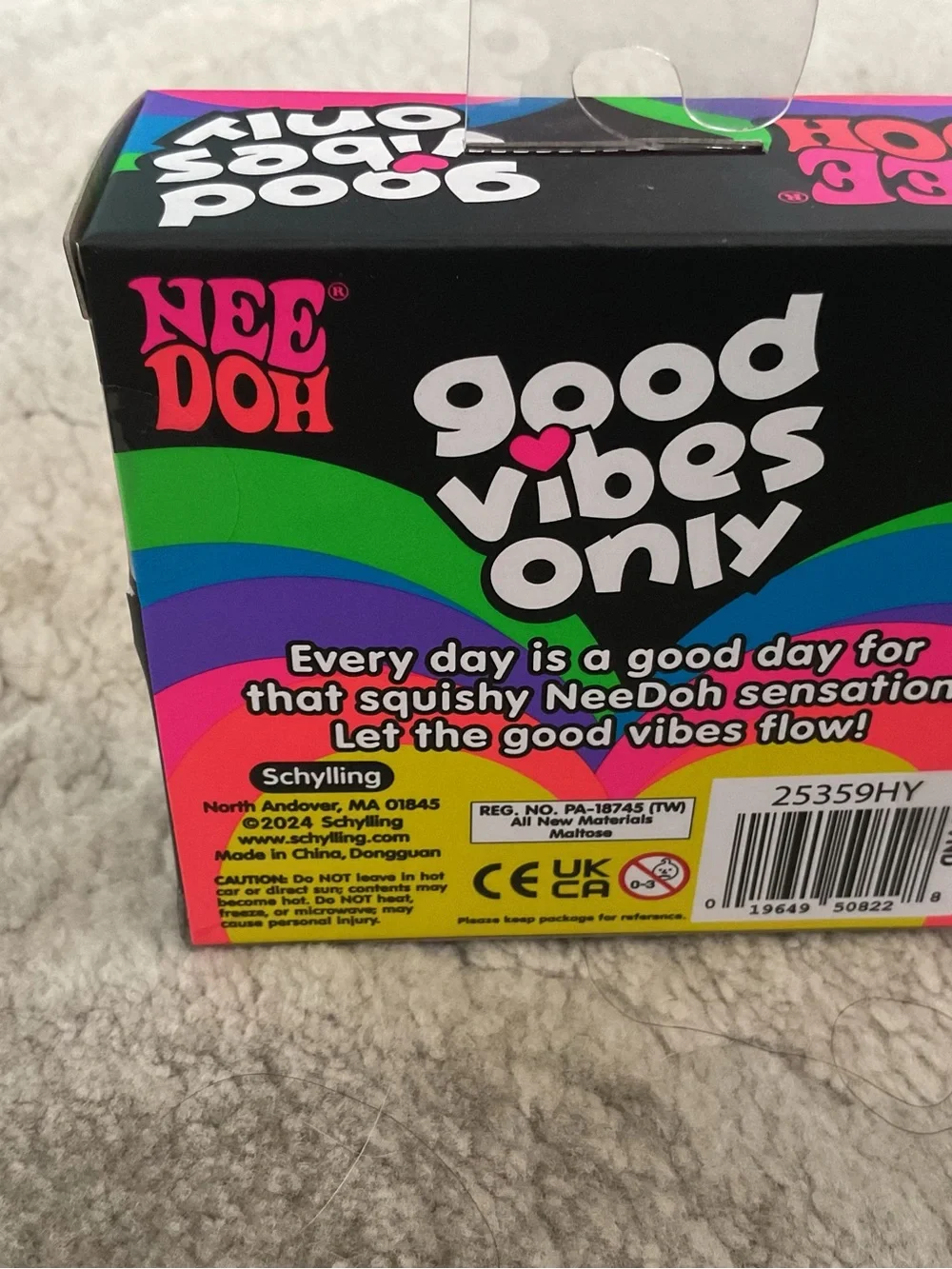 Schylling needoh Good Vibes Only Heart Stress Ball - Purple